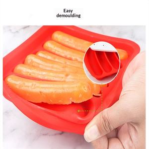 Stampo in Silicone <span class=keywords><strong>per</strong></span> Alimenti a 6 Cavità Antiaderente <span class=keywords><strong>per</strong></span> Hot Dog e Salsicce, Strumento <span class=keywords><strong>per</strong></span> Panificazione e <span class=keywords><strong>Pasticceria</strong></span> <span class=keywords><strong>per</strong></span> Pane e Dolci Fatti in Casa - Product Image 4