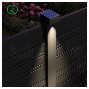 GD polvo capa negro privacidad jardín WPC panel de valla de madera compuesto 6x6 6x8 postes de aluminio para valla con ranura deslizante - Product Image 6