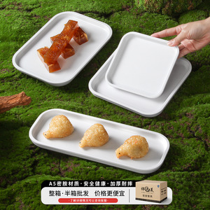 จานเมลามีนทรงสี่เหลี่ยม สีพื้น สำหรับบุฟเฟ่ต์ ติ่มซำ ใช้ในโรงแรม - Product Image 3