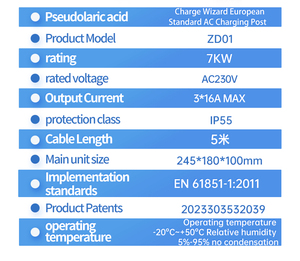 7.2kW Wifi-kích hoạt EV sạc 32A treo tường ứng dụng di động tương thích với 110V và 240V cho sử dụng toàn cầu điều kiện mới - Product Image 6