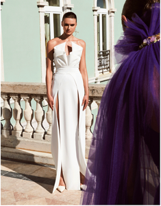 فستان طويل أنيق للنساء بتصميم مكشوف الكتفين، فساتين للفتيات، فساتين سهرة راقية - Product Image 1