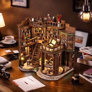2025 nuovo Design in legno fai da te in miniatura Art House legno Puzzle materiale amichevole modello Set di casa in miniatura con luce a Led - Product Image 1