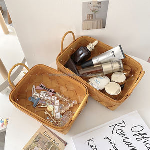 Panier cadeau de Noël en bois tressé Happy Life avec poignée pour l'emballage et le rangement de cadeaux de vacances - Product Image 5