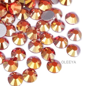 Strass en verre à dos plat Oleeya de haute qualité, nouvelle couleur Phénix de Feu, tailles SS6-SS20, non thermocollants, pour Nail Art et DIY Tumbler - Product Image 3