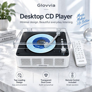 Reproductor de CD Portátil Vetek con Altavoces Integrados, Radio FM, Control Remoto USB, Diseño de Plástico, Reproductor de Música para el Hogar, Potencia de Salida de 5-10W - Product Image 4