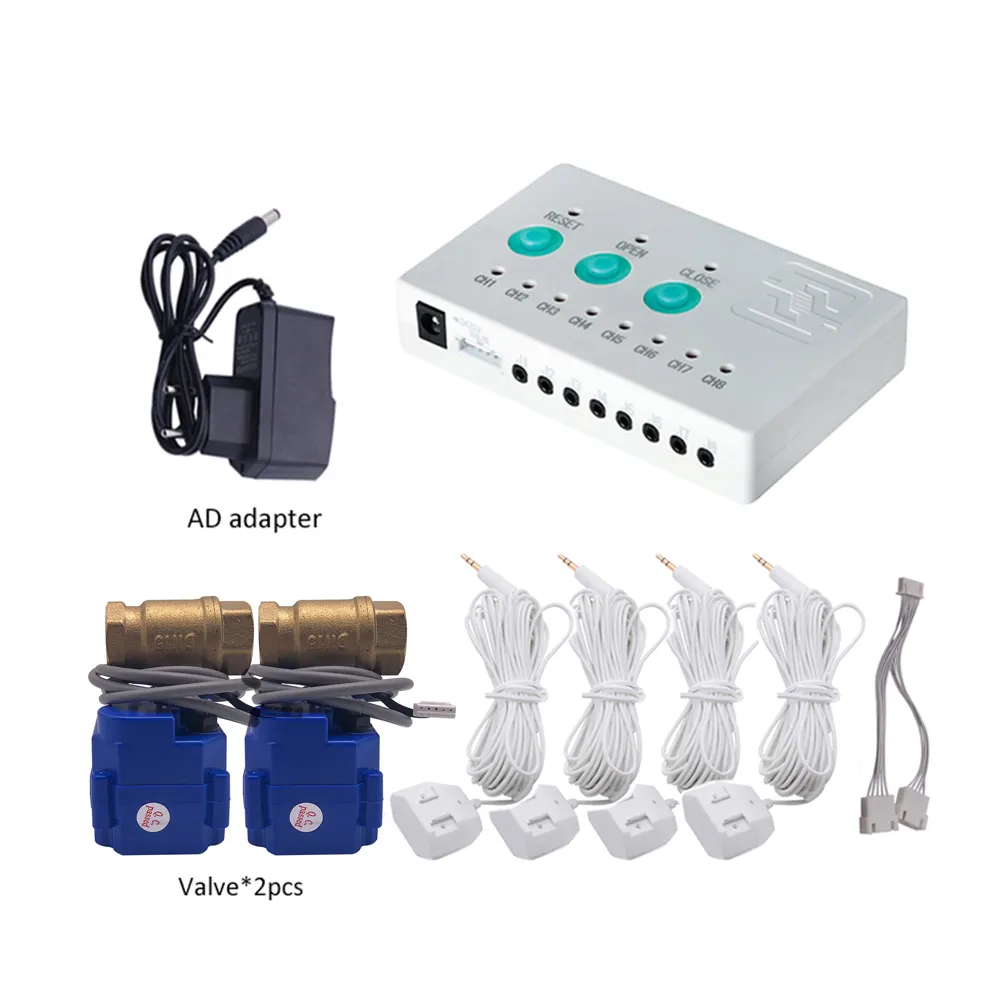 Alarm rumah perlindungan kebocoran air, detektor Sensor kebocoran air independen, sistem katup keamanan peringatan banjir
