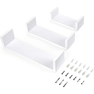Bohao Wood Products <b>Wall</b> Mount <b>Display</b> Shelves Rectangle Float Design For Living Room Bedroom Study - Product Image 1