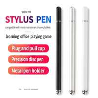 Stylet universel Wenku avec logo personnalisé gravé au laser, pointe en forme de disque, pointe remplaçable, 3 couleurs, tablettes Android, téléphones mobiles, passif