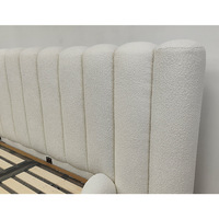 Cadre de lit réglable de luxe moderne européen, taille Queen et King, revêtement en tissu, mobilier de chambre écologique