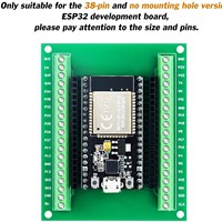 Carte d'extension et de développement ESP32 38 broches WiFi sans fil + pour CPU double cœur 2-en-1 à faible consommation d'énergie