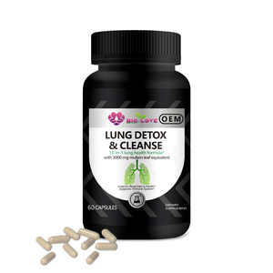 אספקה ישירה מהמפעל, כמוסות ניקוי ריאות, 60 יחידות, עלי מולין, שורש מרשמלו, תוסף תזונה לבריאות מערכת הנשימה, ייצור לפי הזמנה - Product Image 1