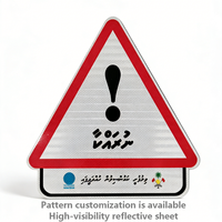 Signalisation routière réfléchissante en aluminium personnalisée à haute visibilité, signalisation d'avertissement routier, signalisation de sécurité routière pour les Maldives