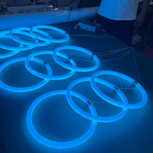 Customized DIY Acrylic Rectangle Oval Irregular Shape 360Degree Illuminate RGB <b>Chandelier</b> LED Tube for Mall Hall <b>Lighting</b> - Product Image 4