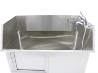 Baignoire pour animaux de compagnie robuste en acier inoxydable 201/304 de haute qualité pour animalerie commerciale