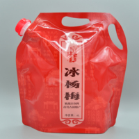 Sac compostable avec bec verseur, pochette en plastique pour eau potable avec grande poignée et bec verseur 1L 3L 5L