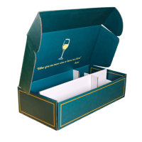 Boîtes d'expédition en carton ondulé E Flute à faible MOQ, meilleur prix, pour vin, en papier kraft, avec logo personnalisé, boîte d'expédition