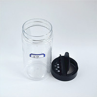 Bouteille d'Emballage d'Épices en Plastique PET Transparent de Haute Qualité, Écologique, Légère, 16 oz, avec Couvercle Secoueur, Pot à Épices Portable, Poivre