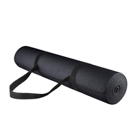 Esterilla de Yoga de Algodón Ecológico de 10 mm de Grosor con Revestimiento Antideslizante Impermeable, Correas Ajustables, 185 cm de Longitud para Ejercicios de Fitness