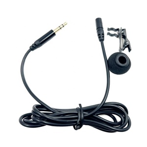 Oem Odm Chuyên Nghiệp Đen 3M Có Dây <span class=keywords><strong>Microphone</strong></span> 3.5Mm Điện Thoại Di Động Cổ Áo Clip <span class=keywords><strong>Microphone</strong></span> Cho Tik Top Youtube Phát Trực Tiếp - Product Image 4
