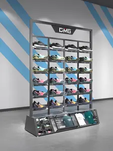 OEMサプライヤーカスタマイズスポーツウェアショップデザイン工場直接販売バスケットボール靴ディスプレイラック
