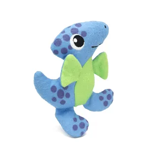 Brinquedo de pelúcia para cães pequenos, brinquedo de pelúcia personalizado com dinossauro azul e fofo, novo brinquedo de luxo para animais de pelúcia