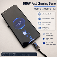 Fabricant de câbles de charge USB personnalisés USB-C 240W 100W 60W USB-A vers Type-C 8 broches Câble de charge rapide tressé OEM ODM