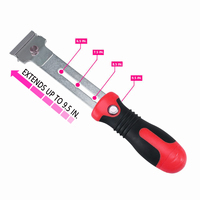 Raclette extensible de 6,5 à 9,5 pouces avec lame en acier et poignée confortable en caoutchouc pour le nettoyage des sols – Vente directe usine
