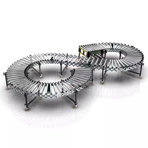 Esnek makaralı konveyörler ayarlanabilir PVC PU elektrik genişletilebilir pikap montaj hattı için desansör uzatın - Product Image 3