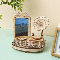 Kit de puzzle en bois 3D d'appareil photo vintage, modèle mécanique à construire soi-même, jouets éducatifs créatifs, lumineux, mobile, décoration de bureau 3 étoiles