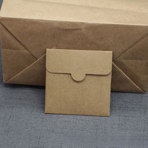 Sacs à enveloppes en papier kraft épais, pochettes carrées en carton recyclé, ruban, carte miroir, emballage promotionnel écologique - Product Image 3