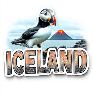 แม่เหล็กติดตู้เย็นทำจากเรซินแม่เหล็กติดตู้เย็นพร้อมรูปทิวทัศน์ภูเขาไฟน้ำแข็งเรคยาวิก - Product Image 4