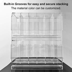 Maßgefertigter Acryl-Packungsspender mit 6 Fächern, Großhandel Booster-Pack Display-Spender, Acryl Booster-Packungsspender - Product Image 6