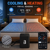 Surmatelas rafraîchissant à circulation d'eau pour lit, système de refroidissement pour les sueurs nocturnes et un meilleur sommeil avec 8 options de réglage du sommeil