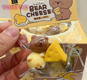 Dễ thương foodie gia đình tẩy thiết lập <span class=keywords><strong>3D</strong></span> không lắp ráp ba chiều Gấu trúc đỏ Tẩy 3 Bộ sạch eraser801 - Product Image 3