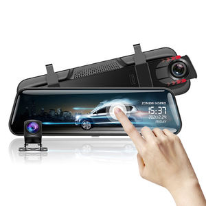 Caméra de rétroviseur de voiture WiFi EGO Hisilicon 2K à double objectif, vision nocturne, DVR de voiture, caméra de tableau de bord 10 <span class=keywords><strong>pouces</strong></span> - Product Image 1