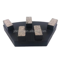 Plaque de meulage diamantée à 5 segments JDK pour le polissage du béton