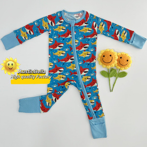 Pigiama per Neonati di Alta Qualità con Stampa in Morbido Bambù e Cerniera, Produttore di Tutine alla Moda per Bambini, Personalizzabile per Negozi di Boutique - Product Image 2