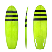 Planche de surf de haute qualité OEM en mousse PU et fibre de verre, planche courte pour le surf et les jeux aquatiques