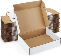 Boîte en carton d'expédition durable Papier kraft ondulé Emballage plat robuste avec structure empilable et logo