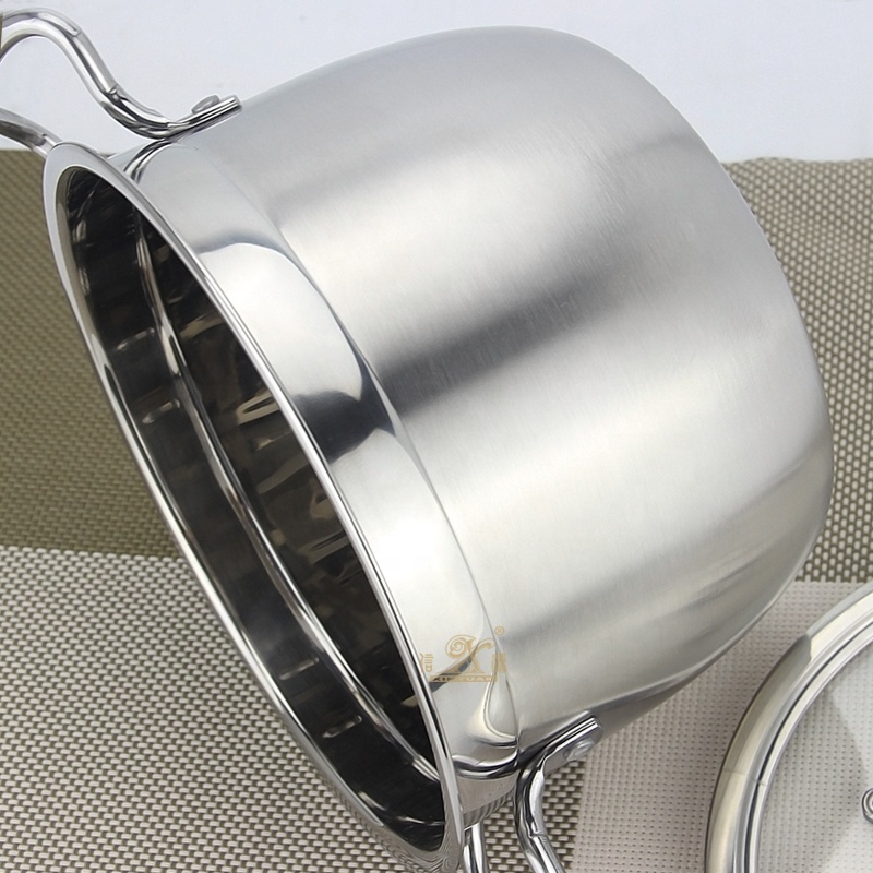 Top Grade Large Modern Stainless Steel Commercial Soup & Stock Pots with Pot Cover Mirror Polish · image 6