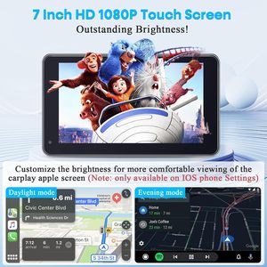 Xe di động màn hình Carplay:7 inch màn hình cảm ứng với <span class=keywords><strong>GPS</strong></span> <span class=keywords><strong>navigation</strong></span>, Android auto-không dây xe chơi, FM,Siri, gương liên kết - Product Image 6