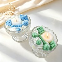 Einzigartige Hochzeitsgeschenke Geburtstagsparty-Geschenk Eisbecher Duftkerzen Neuartige Realistische Dessert-förmige Sojawachs-Aromakerzen