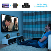 Convertisseur audio numérique optique coaxial Toslink RCA L/R KUYIA avec sortie casque 3,5 mm, connecteurs entièrement métalliques plaqués or pour ordinateur