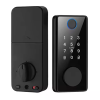 Serrure de porte numérique intelligente personnalisable 5-en-1, entrée sans clé, verrouillage automatique, empreinte digitale avec stockage cloud et réseau IP pour porte en bois