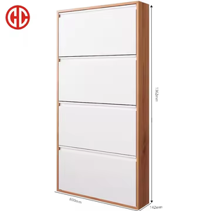 เฟอร์นิเจอร์บ้านแบบพกพา4<span class=keywords><strong>ชั้น</strong></span>ฝา<span class=keywords><strong>ครอบ</strong></span>ไม้ตู้รองเท้าเหล็กพร้อมพื้นที่เก็บเบียร์สำหรับใช้ในบ้าน - Product Image 2