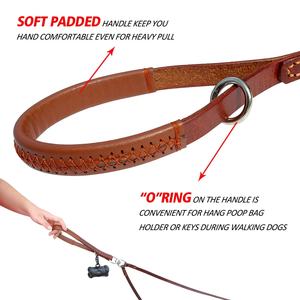 Correa para perros de 2 vías, dos correas de cuero para mascotas dobles, acoplador sin enredos con asa para caminar y entrenar 2 perros pequeños y medianos - Product Image 3