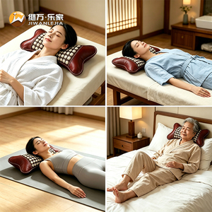 Masseur de cou chauffant électrique Jiwan Lejia en jade naturel, coussin cervical en pierre de tourmaline pour soulager l'insomnie, les douleurs et la fatigue - Product Image 6