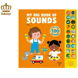 Custom Design music book sound button book Audio Module Press Button Sound Book for Kids