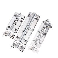 Loquet coulissant robuste en acier inoxydable de 5 pouces pour portes en bois et en métal