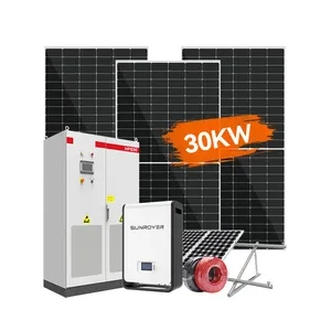 30kw factory solar system lithium battery solar kit three phase solar inverter for factory residential